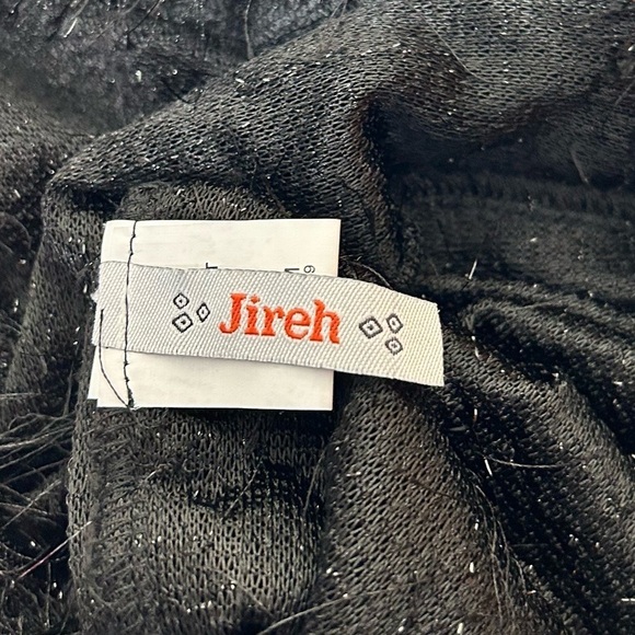 Womens Textured Fuzzy/ Fringed Asymmetrical Waist Mini Skirt Black - Picture 10 of 10